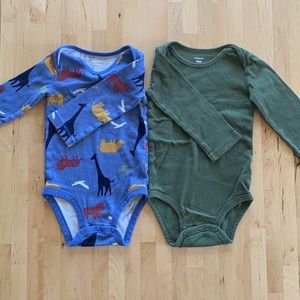 2 Longsleeve Bodysuits - 18M